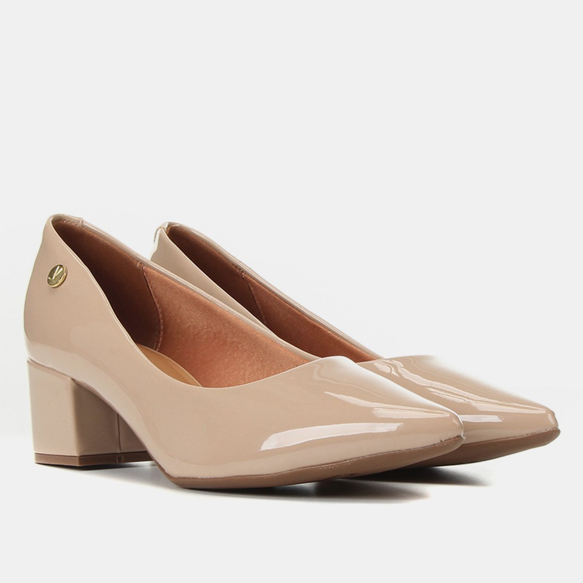 Scarpin Vizzano Salto Grosso Bico Fino Menor preço em Scarpin Vizzano Salto Grosso Bico Fino