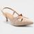 Scarpin Vizzano Slingback Bico Fino  Salto Baixo - Bege
