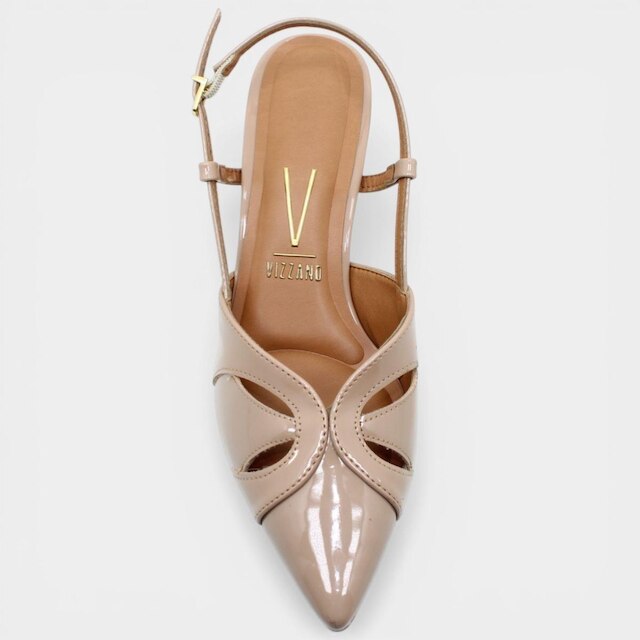 Scarpin Vizzano Slingback Bico Fino  Salto Baixo