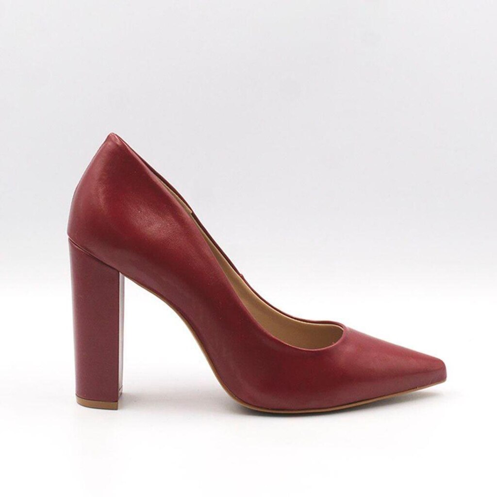 Scarpin Zatta Salto Grosso Jaine Marsala VINHO | #5e2129 36