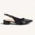 Scarpin Zatta Slingback Salto Baixo Dalila Preto Preto 34 - Preto