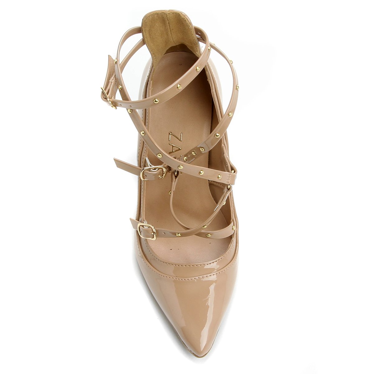 scarpin zatz tiras e tachas