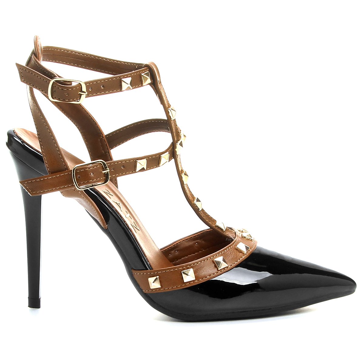 scarpin zatz tiras e tachas