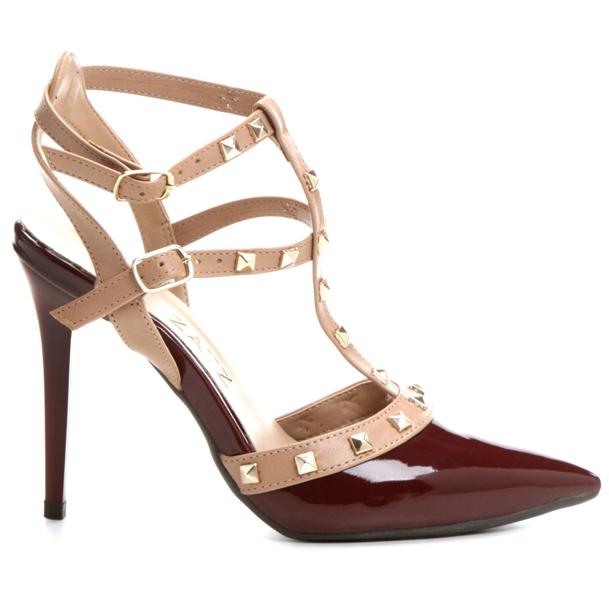 scarpin zatz tiras e tachas