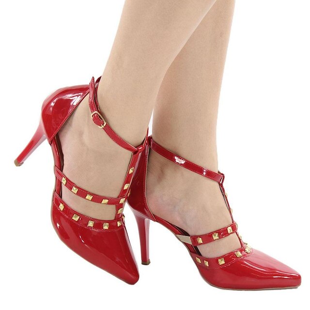 Scarpin Zhaceci Salto Alto com Spike Feminino