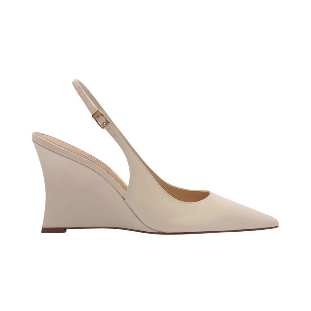 Scarpins Arezzo Verniz Salto Alto Anabela Slingback