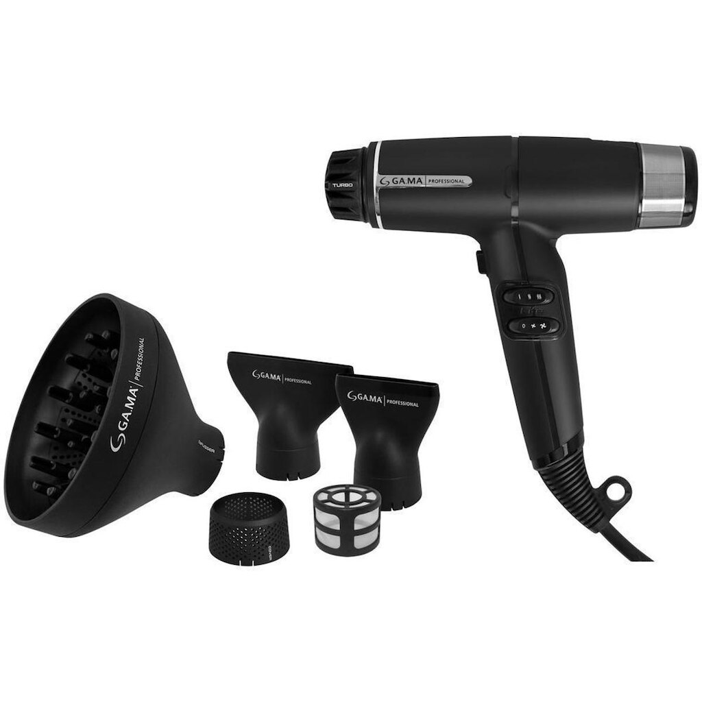 Secador de Cabelo GA.MA Italy Profissional Preto 1500W 3 Velocidades iQ Lite