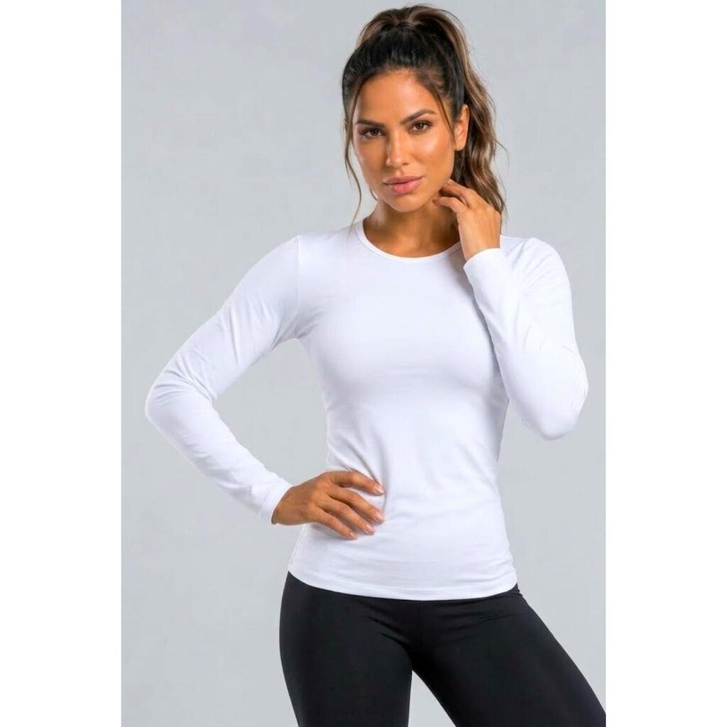 Segunda Pele Feminina Dry Slim Gola Redonda Proteção Uv Villa Sports