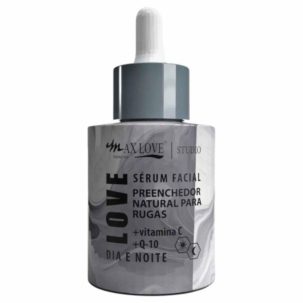 Sérum Facial Preenchedor Natural para Rugas Dia e Noite Max Love 30ml