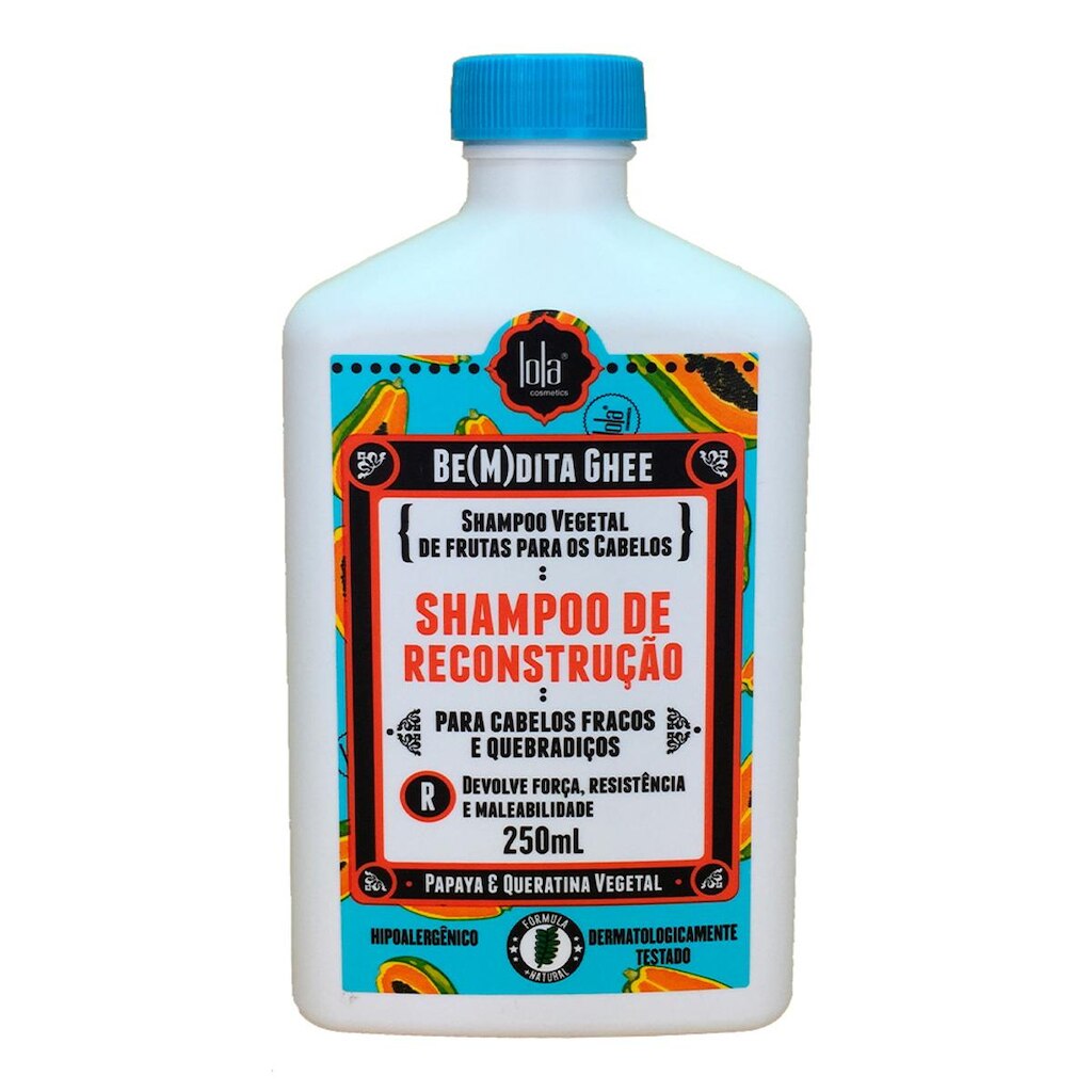Shampoo de Reconstrução Lola Cosmetics Be(m)dita Ghee Papaya e Queratina Vegetal - 250ml
