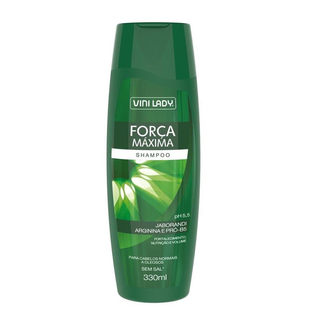 Shampoo Força Máxima Arginina e Pró-B5 330ml Vini Lady