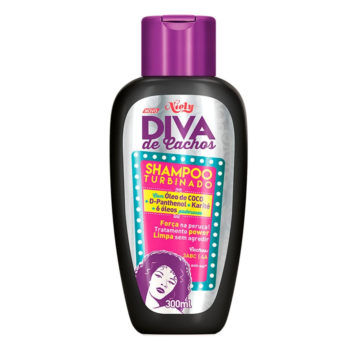 Shampoo Niely Diva de Cachos 300ml - Incolor Menor preço em Shampoo Niely Diva de Cachos 300ml - Incolor