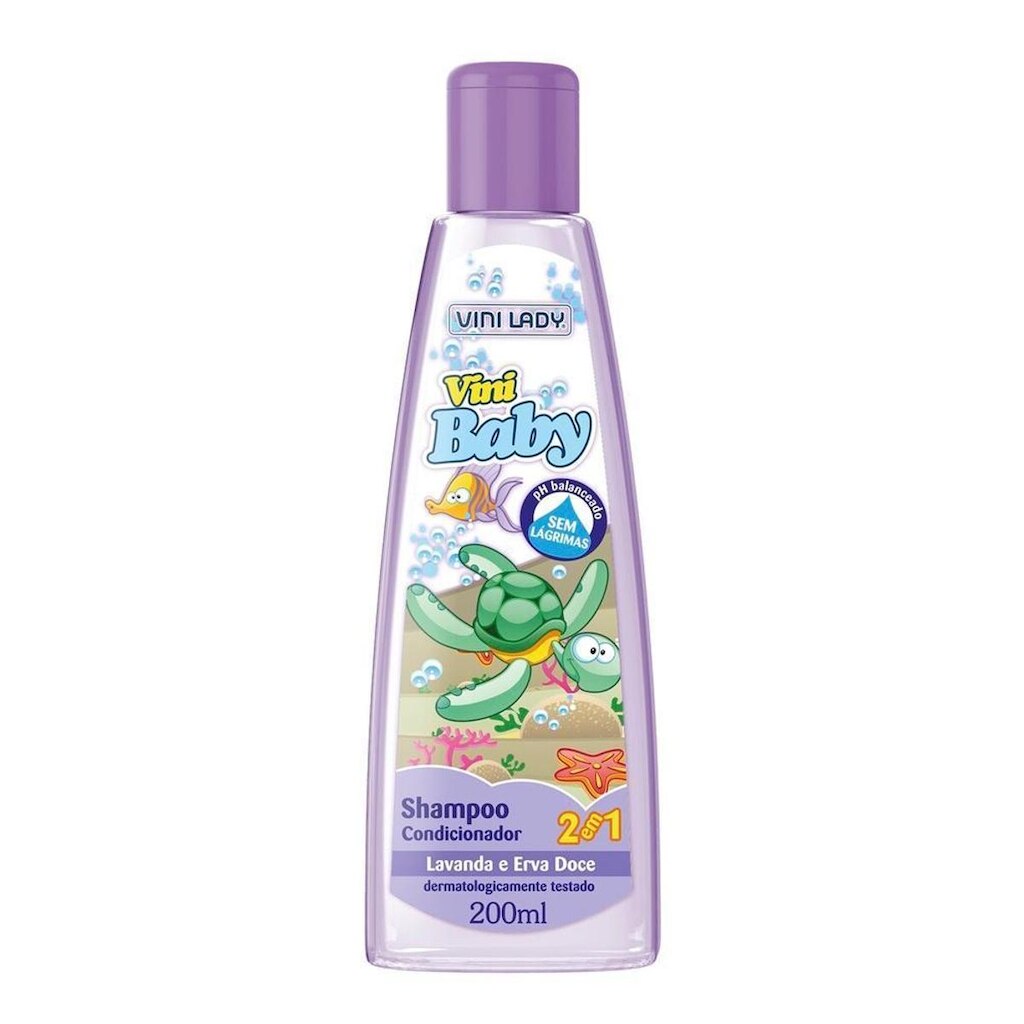 Shampoo Vini Baby 2×1 Lavanda e ErvaDoce 200ml Vini Lady
