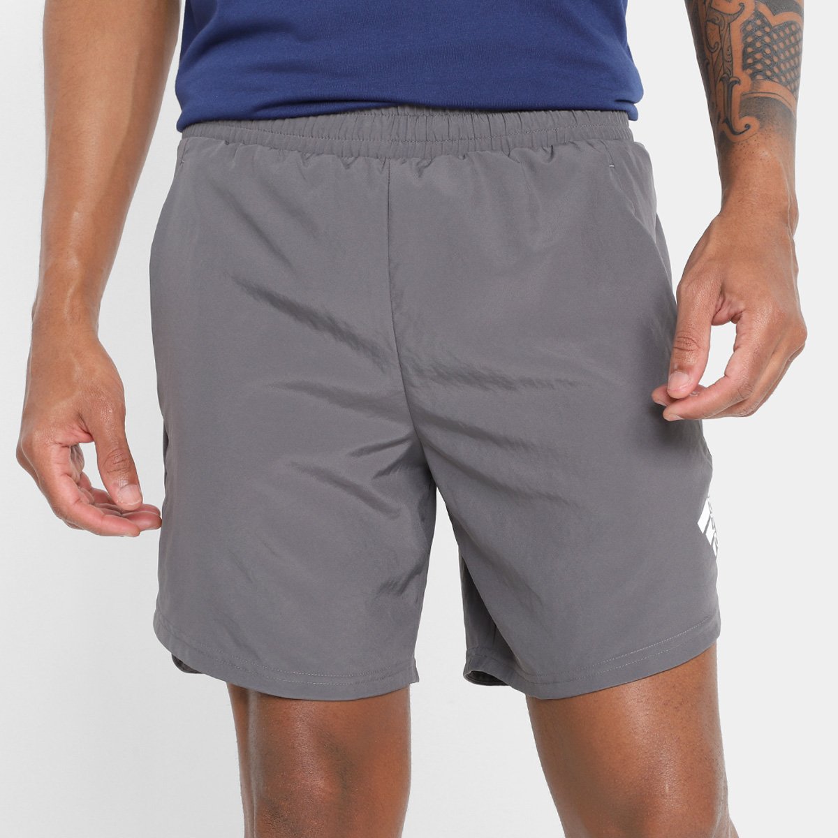 Short Adidas Design 4 Move Masculino - Cinza+Branco Menor preço em Short Adidas Design 4 Move Masculino - Cinza+Branco