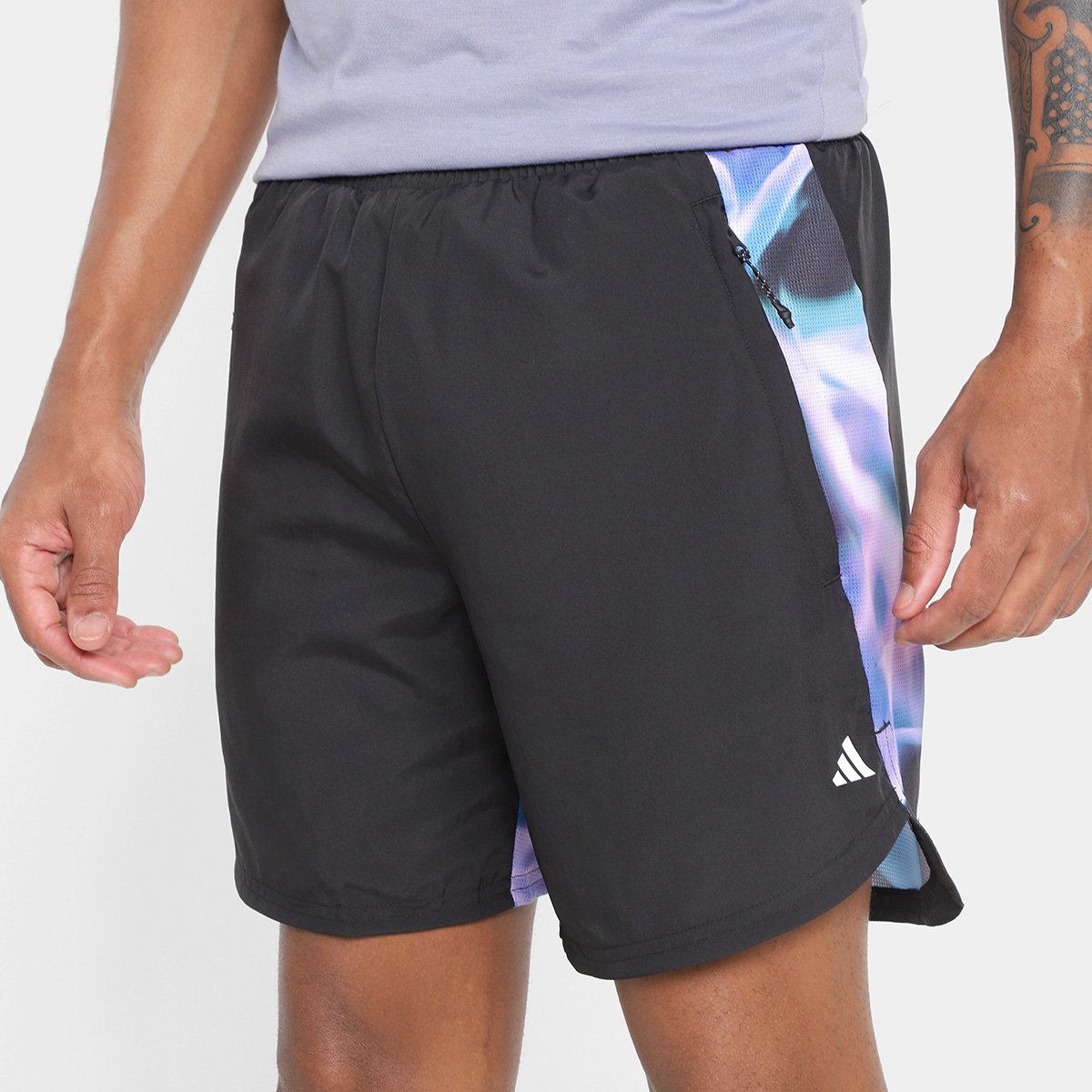 Short Adidas Designed 4 Move Hiit Masculino - Preto+Prata Menor preço em Short Adidas Designed 4 Move Hiit Masculino - Preto+Prata