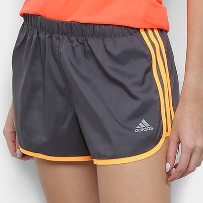 short adidas feminino cinza