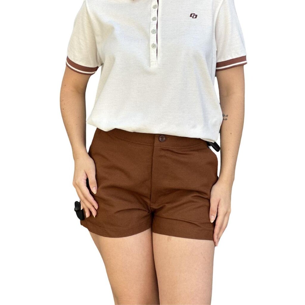 Short Alfaiataria Com Linho e Detalhe em Elástico Colcci