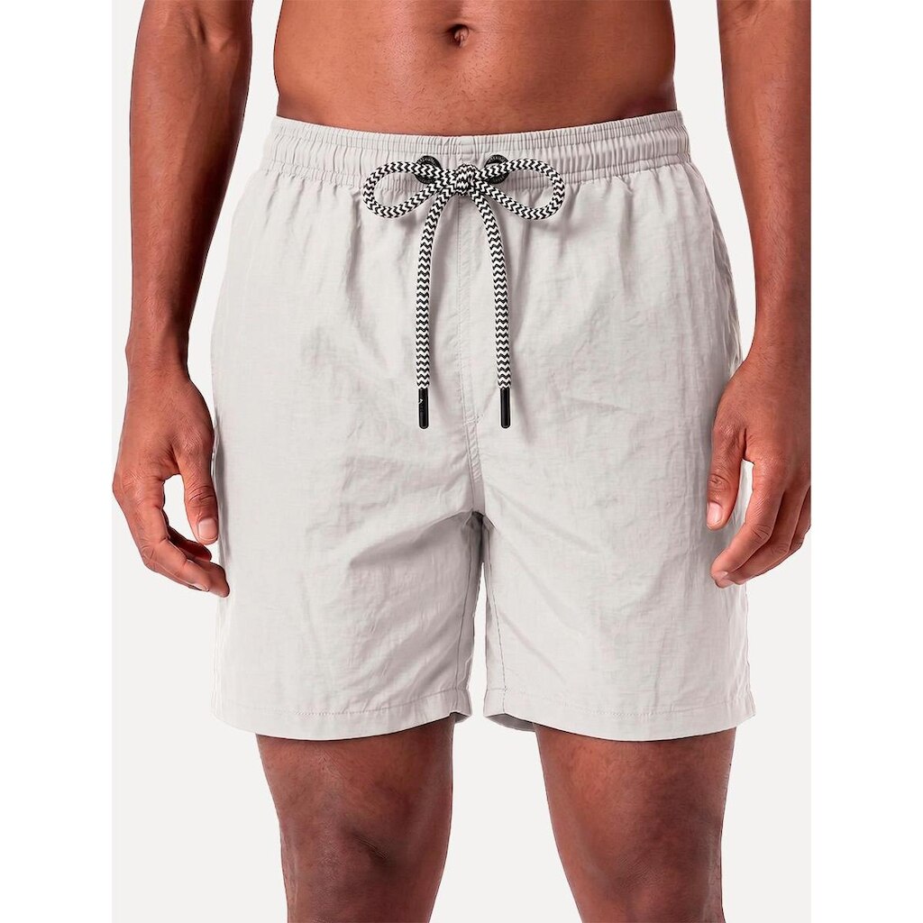 Short Aramis Masculino D'Água Elastico Logo Cinza Claro