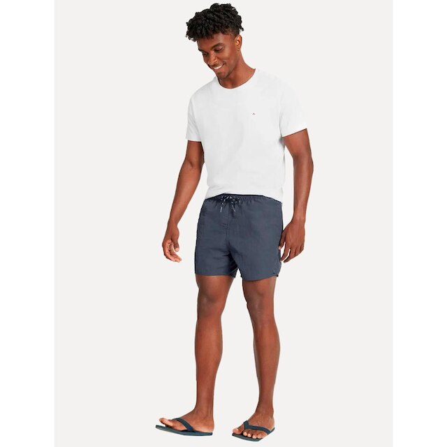 Short Aramis Masculino D'Água Elastico Melange Azul Índigo Mescla