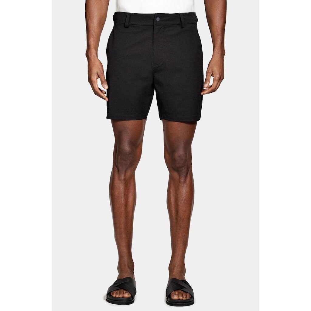 Short Aramis Tecnologico Com Fivela Textura Preto