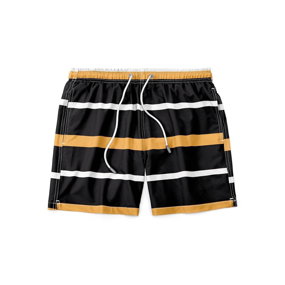 short de banho estampado
