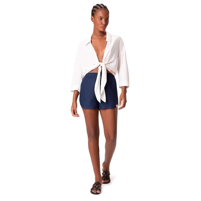 Short Básico Linen Gaze Off white P