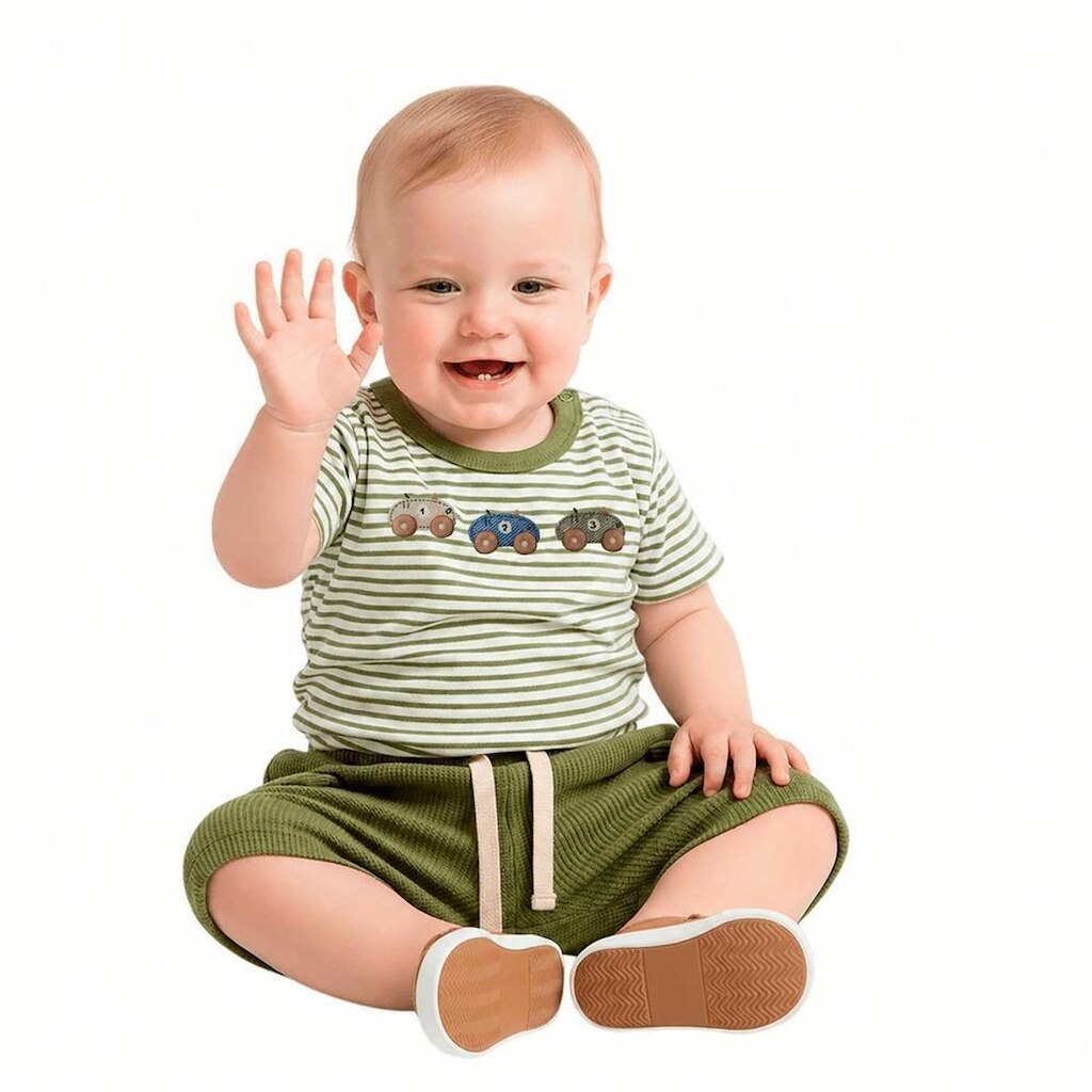 Short Bebê Menino Dia de Sol Abacate Alphabeto