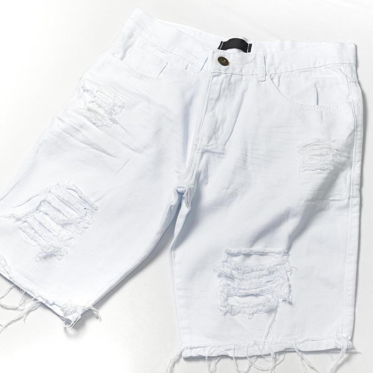 Short Bermuda Jeans Destroyed Desfiada Rasgada Marav's Moda Casual - Branco é ruim? Short Bermuda Jeans Destroyed Desfiada Rasgada Marav's Moda Casual - Branco é boa?