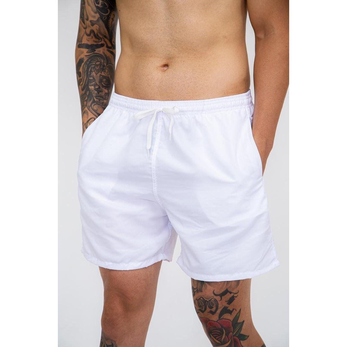 Short Bermuda Masculino Verão Esporte Moda Praia Marav's - Branco Menor preço em Short Bermuda Masculino Verão Esporte Moda Praia Marav's - Branco