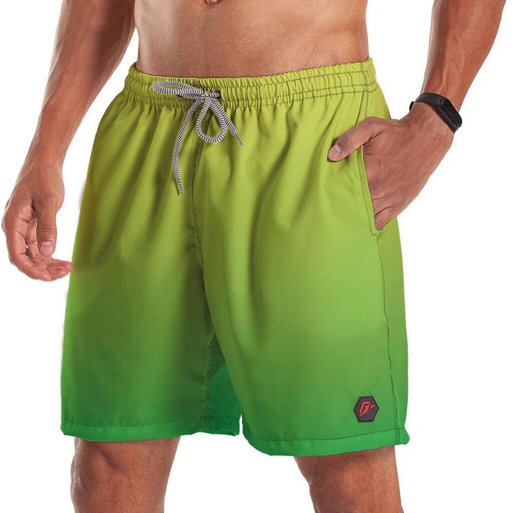Short Bermuda OverFame Gradiente Tie Dye Verde Amarelo