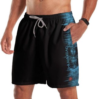 Short Bermuda OverFame Tecnodots Preto Azul
