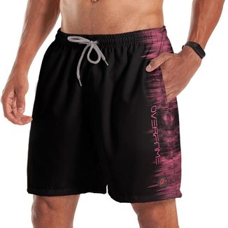 Short Bermuda OverFame Tecnodots Preto Pink