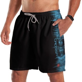 Short Bermuda Treino Tecnodots Preto Azul