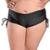 Short Calcinha Plus Size com Franzido nas Laterais Preto - Preto