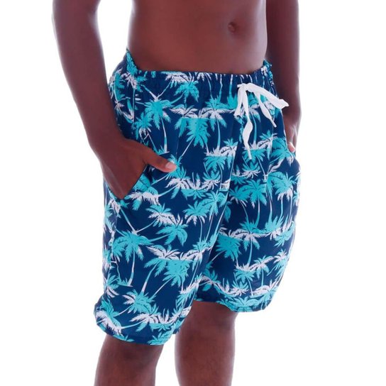 Short Cecí Moda Praia Masculino - Azul