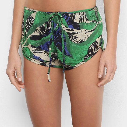 Short Colcci Estampado Feminino - Verde+Azul