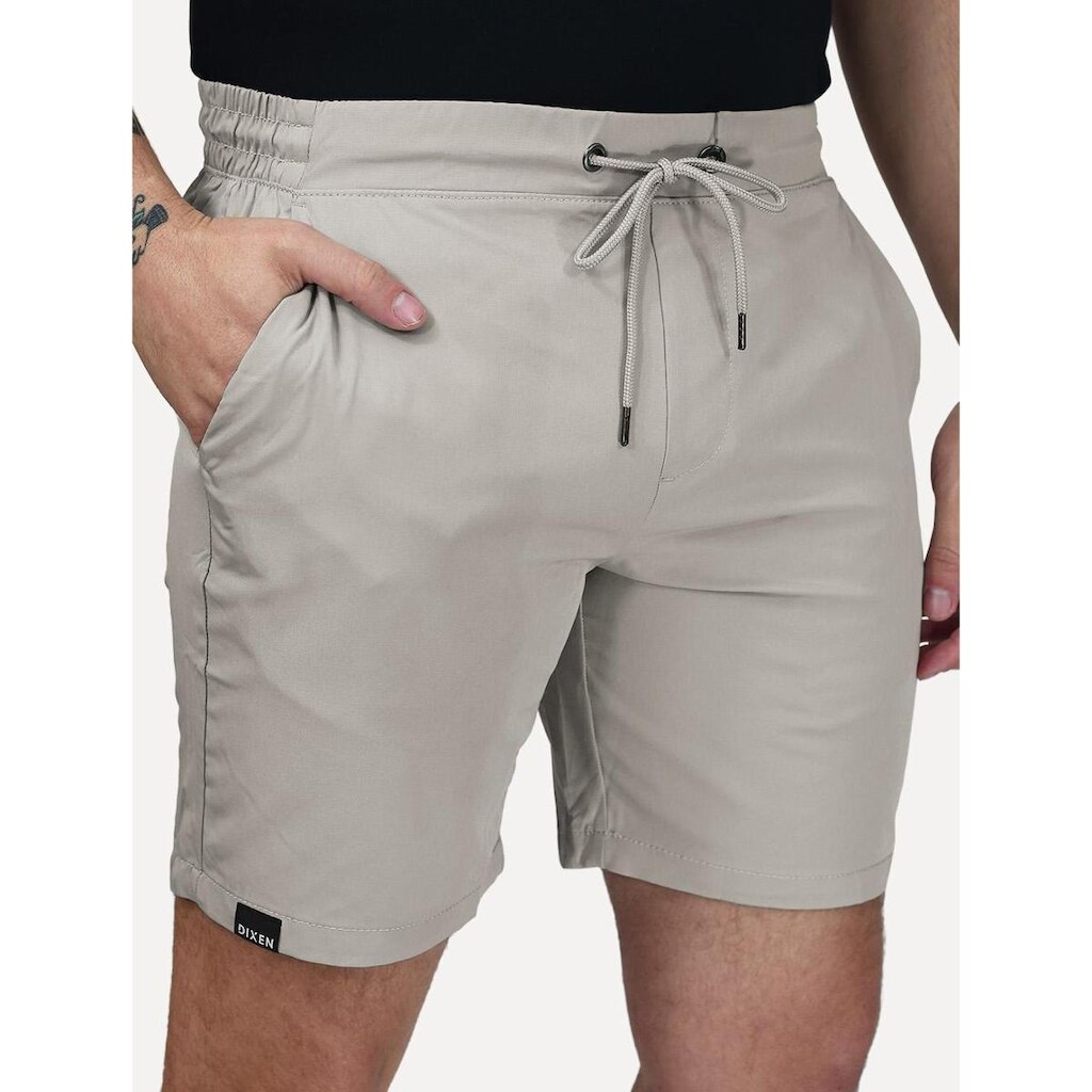 Short Dixen Maculino Tactel Meio Elástico Cinza