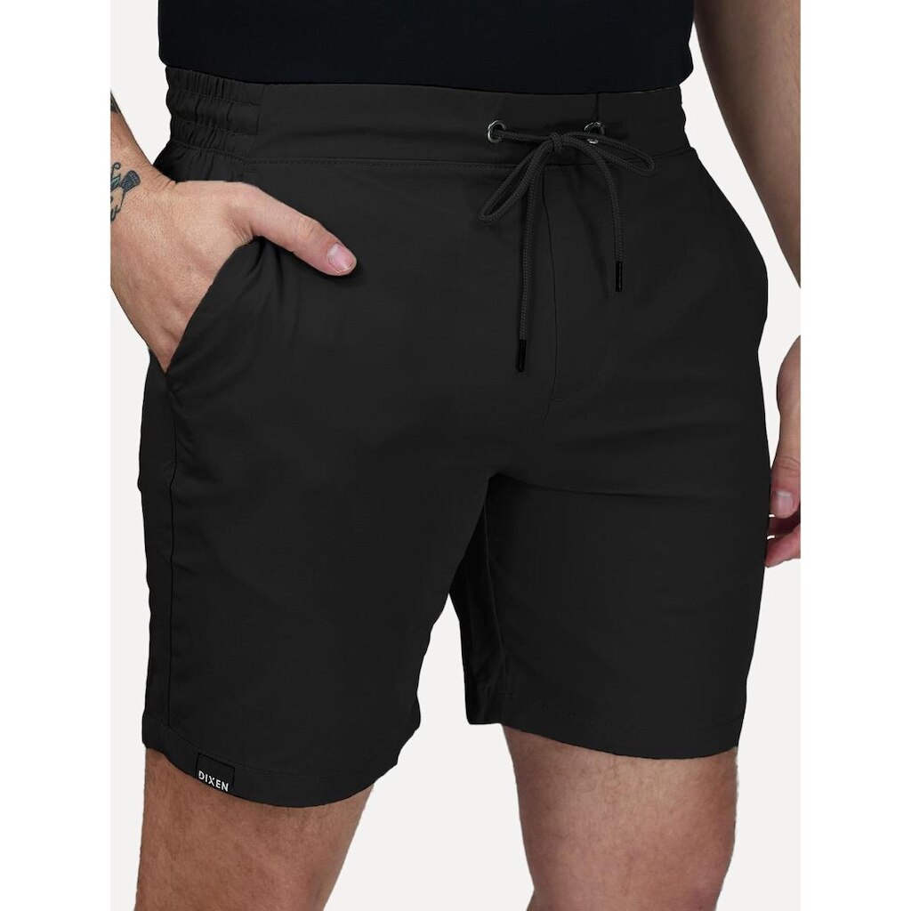 Short Dixen Maculino Tactel Meio Elástico Preto