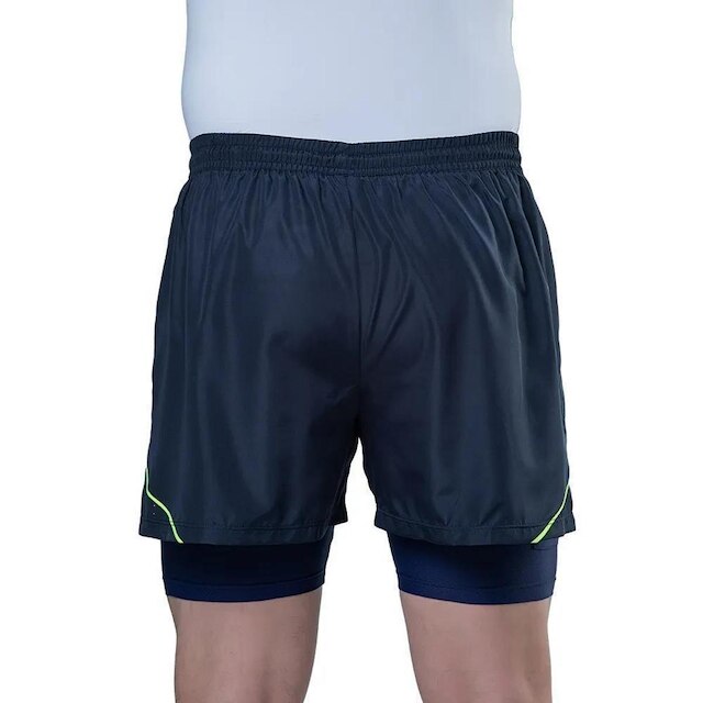 Short Duplo Elite Masculino Running 31494 Esporte Treino