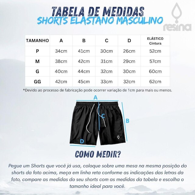 Short e Bermuda Lisa Liso Masculina Tactel Básico Moda Básica