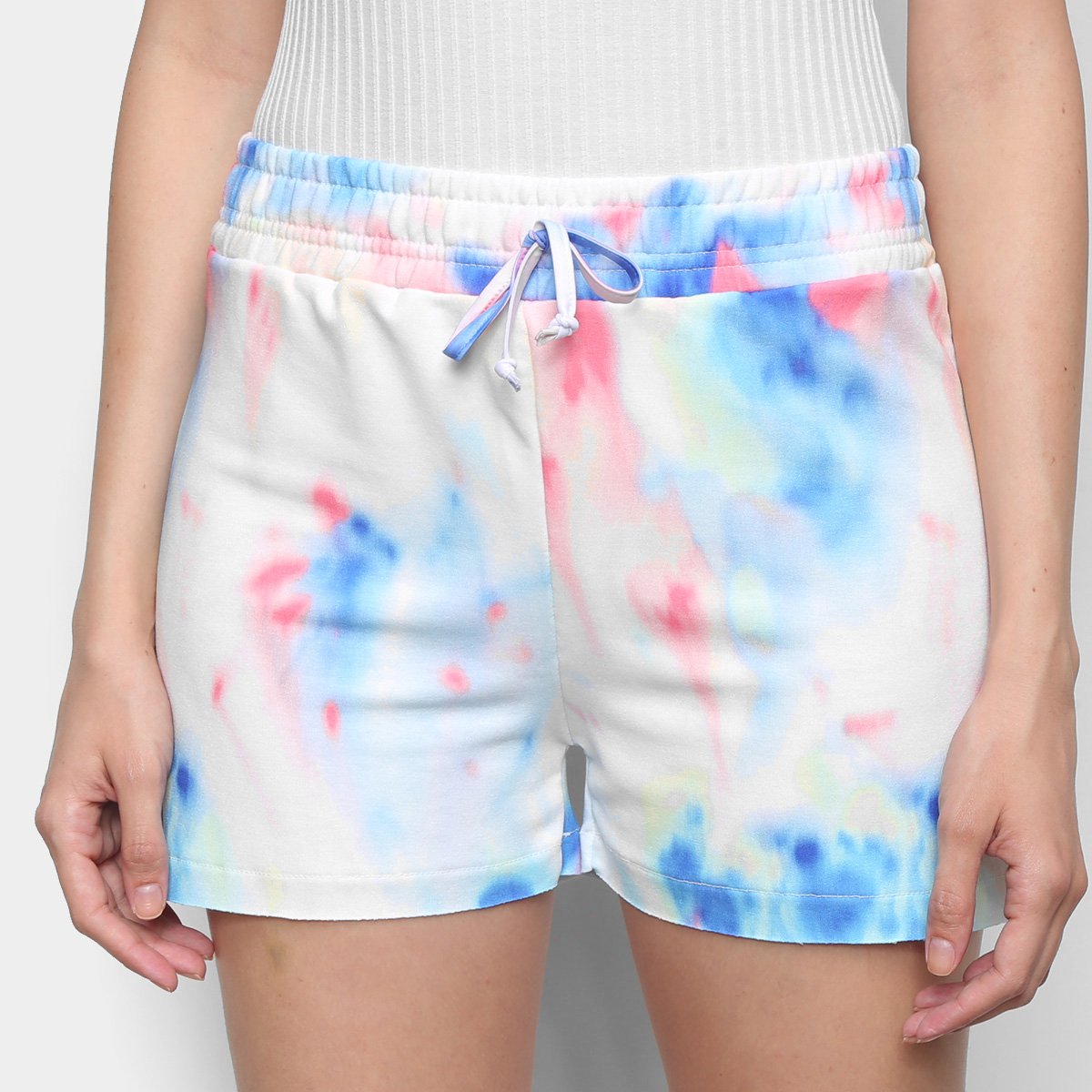 Short Energia Natural Moletinho Tie Dye Feminino - Azul+Pink é ruim? Short Energia Natural Moletinho Tie Dye Feminino - Azul+Pink é boa?