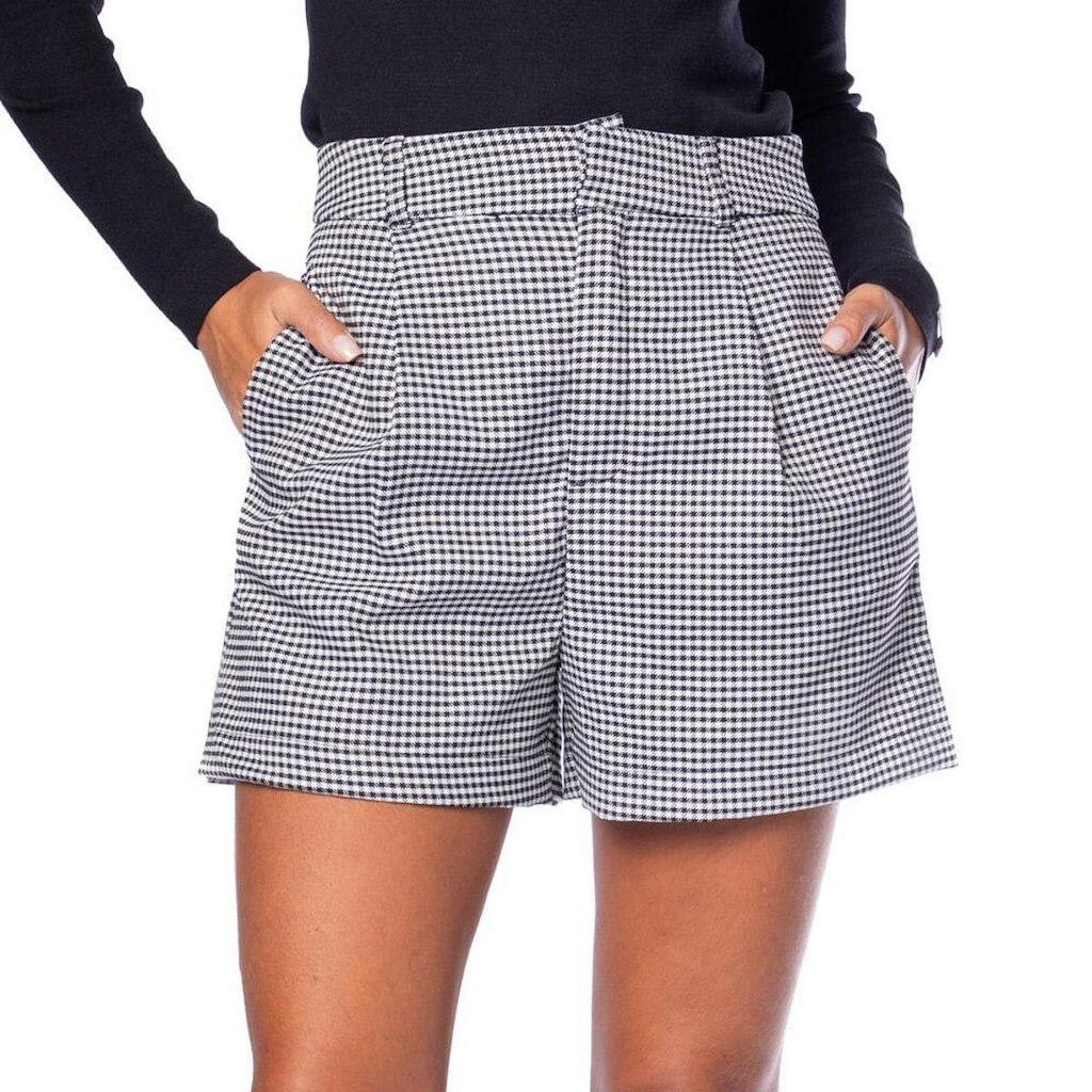 Short Feminino Endless Pied de Poule Preto/branco