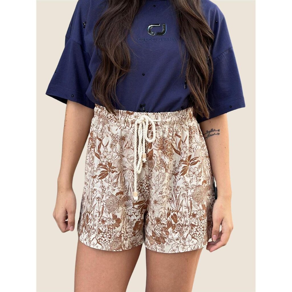 Short Feminino Estampado Justo Colcci