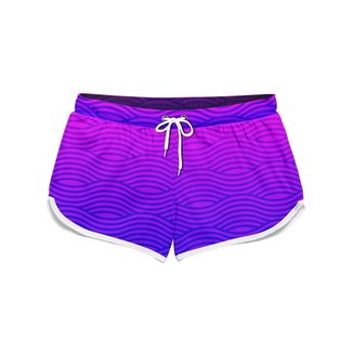 Short Feminino Gin Tropical Degrades Waves Verão Praia