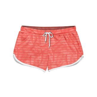 Short Feminino Gin Tropical Leafs Stripes Moda Praia