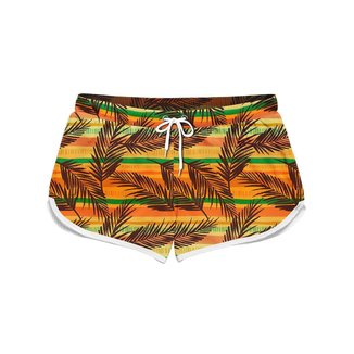 Short Feminino Gin Tropical Palms Leafs Moda Verão