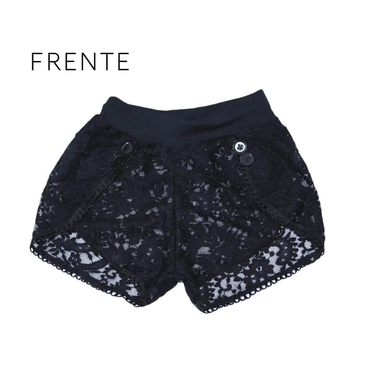 Short Feminino Saída De Praia Em Renda 3D Transparente - Preto Menor preço em Short Feminino Saída De Praia Em Renda 3D Transparente - Preto