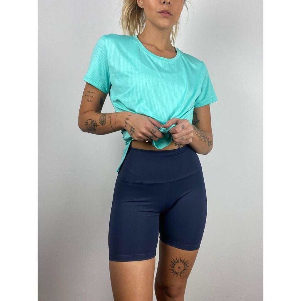 Short Fitness Feminino Azul Marinho