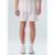 Short fluid linen pleats - Branco