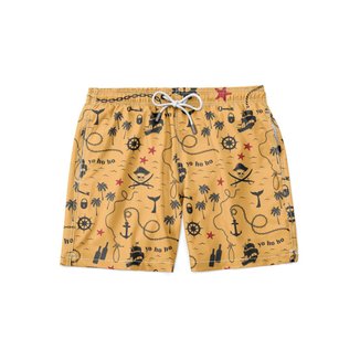 Short GIN TROPICAL Moda Praia Pirata Masculino